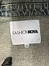 Fashion Nova 100% Cotton Green Denim Jacket Size M - photo 6