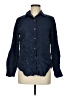 Chaps 100% Linen Blue Long Sleeve Button-Down Shirt Size M - photo 1