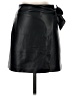 MNG 100% Polyester Black Faux Leather Skirt Size S - photo 1