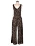 Molly Green Animal Print Brown Jumpsuit Size S - photo 1