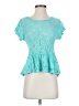 Ransom Teal Short Sleeve Top Size S - photo 1