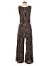 Molly Green Animal Print Brown Jumpsuit Size S - photo 2