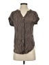 Blu Pepper Brown Short Sleeve Blouse Size S - photo 1