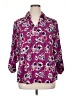 Express 100% Polyester Animal Print Purple 3/4 Sleeve Blouse Size XL - photo 1