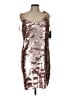 J.Crew 100% Nylon Metallic Silver Pink Cocktail Dress Size 12 - photo 1