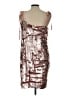 J.Crew 100% Nylon Metallic Silver Pink Cocktail Dress Size 12 - photo 2