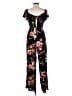 premier amour Floral Black Jumpsuit Size 6 - photo 2