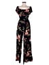 premier amour Floral Black Jumpsuit Size 6 - photo 1