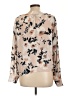 Socialite 100% Polyester Floral Ivory Long Sleeve Blouse Size L - photo 2