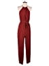 Elevenses 100% Rayon Stripes Burgundy Jumpsuit Size XS - photo 1