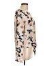 Socialite 100% Polyester Floral Ivory Long Sleeve Blouse Size L - photo 4