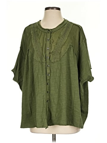 Festi 3/4 Sleeve Button-Down Shirt (view 1)