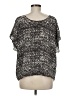 Joie 100% Silk Black Short Sleeve Silk Top Size M - photo 2
