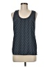 Ann Taylor 100% Polyester Blue Sleeveless Top Size M - photo 1