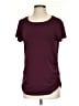 Elle Burgundy Short Sleeve Top Size S - photo 1