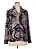 Express 100% Polyester Paisley Purple Long Sleeve Blouse Size XL - photo 1