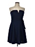 Jun & Ivy Solid Blue Cocktail Dress Size L - photo 1