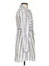 Love Notes 100% Rayon Stripes Gray Casual Dress Size S - photo 4