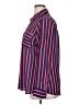 Express 100% Polyester Stripes Blue Long Sleeve Blouse Size XL - photo 5