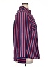 Express 100% Polyester Stripes Blue Long Sleeve Blouse Size XL - photo 4