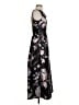 Theia 100% Polyester Floral Black Purple Cocktail Dress Size 4 - photo 4