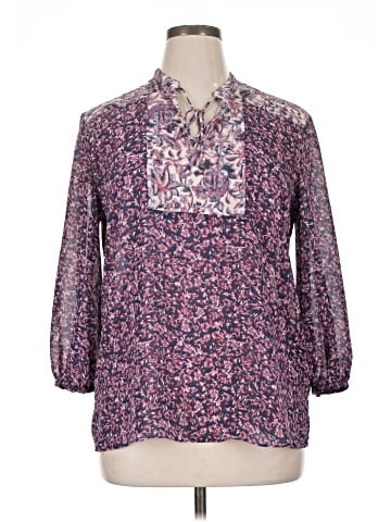 Chaps 3/4 Sleeve Blouse (view 1)