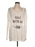 Check and Stripe Ivory Long Sleeve Top Size L - photo 1