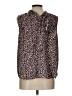 J.Crew 365 100% Polyester Animal Print Brown Sleeveless Blouse Size L - photo 2