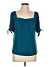 MICHAEL Michael Kors Teal Short Sleeve Blouse Size L - photo 1