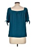 MICHAEL Michael Kors Teal Short Sleeve Blouse Size L - photo 2
