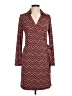 VERTIGO Chevron-herringbone Burgundy Casual Dress Size M - photo 1
