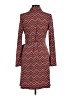 VERTIGO Chevron-herringbone Burgundy Casual Dress Size M - photo 2