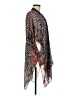 Chico's 100% Rayon Print Gray Poncho One size - photo 4