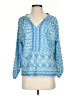 Jude Connally Blue 3/4 Sleeve Blouse Size S - photo 1