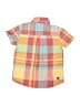 Tea 100% Cotton Plaid Orange Short Sleeve Button-Down Shirt Size 4 - photo 2