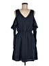 Everly Solid Blue Casual Dress Size M - photo 1