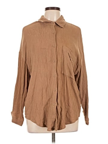 Blush Long Sleeve Button-Down Shirt (view 1)