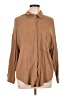 Blush Brown Long Sleeve Button-Down Shirt Size L - photo 1