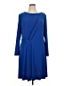 Taylor Solid Blue Casual Dress Size 16 - photo 1