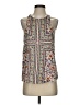 Lavender Brown 100% Rayon Ivory Sleeveless Blouse Size S - photo 1