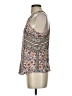 Lavender Brown 100% Rayon Ivory Sleeveless Blouse Size S - photo 5