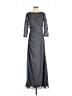 JJ's House 100% Polyester Gray Cocktail Dress Size 8 - photo 1
