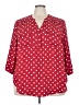 Disney 100% Polyester Polka Dots Red 3/4 Sleeve Blouse Size 3X - photo 1