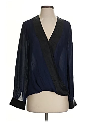 L'Agence Long Sleeve Silk Top (view 1)