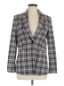 ALEXACHUNG Plaid Multi Color Gray Blazer Size 6 - photo 1