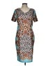 Unbranded Print Teal Casual Dress Size L - photo 1