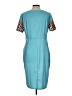 Unbranded Print Teal Casual Dress Size L - photo 2