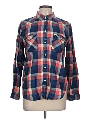 American Eagle Outfitters Long Sleeve Button-Down Shirt (view 1)