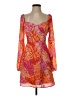 Steve Madden 100% Polyester Paisley Orange Cocktail Dress Size 2 - photo 1