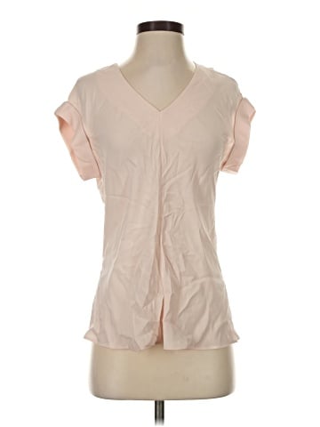 Theory Short Sleeve Silk Top (view 1)